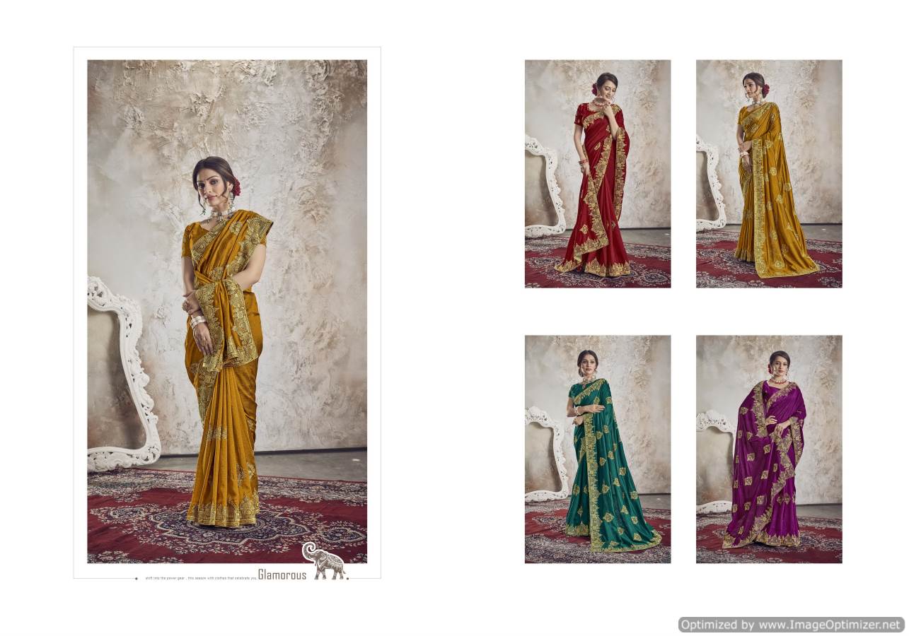 Ynf Jhoomar Zari New Exclusive Wedding Wear Vichitra Silk Saree Collection